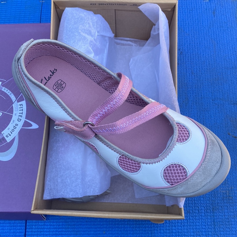 Clarks original vara beach jnr flat shoes 26100539